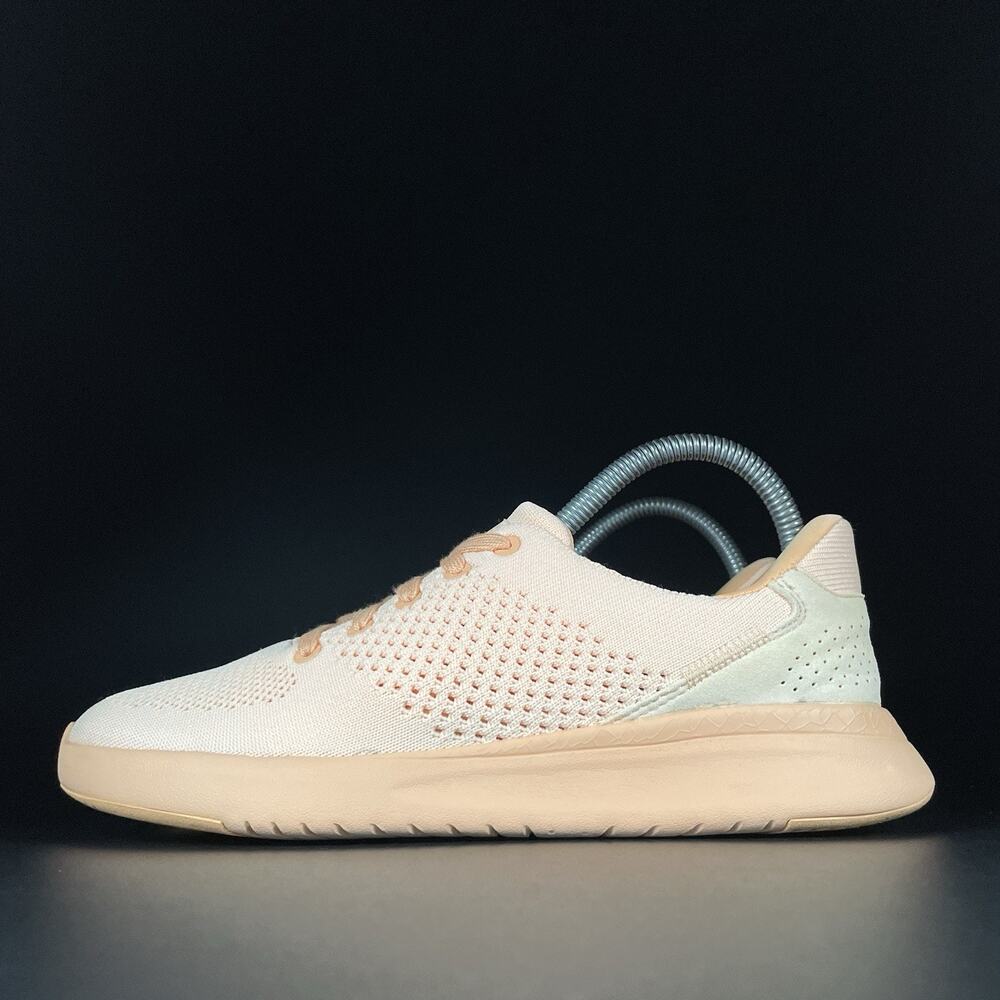 Kizik Lima Women's 7 Coral Orange Knit Slip On Hands Free Casual Sneakers Shoes